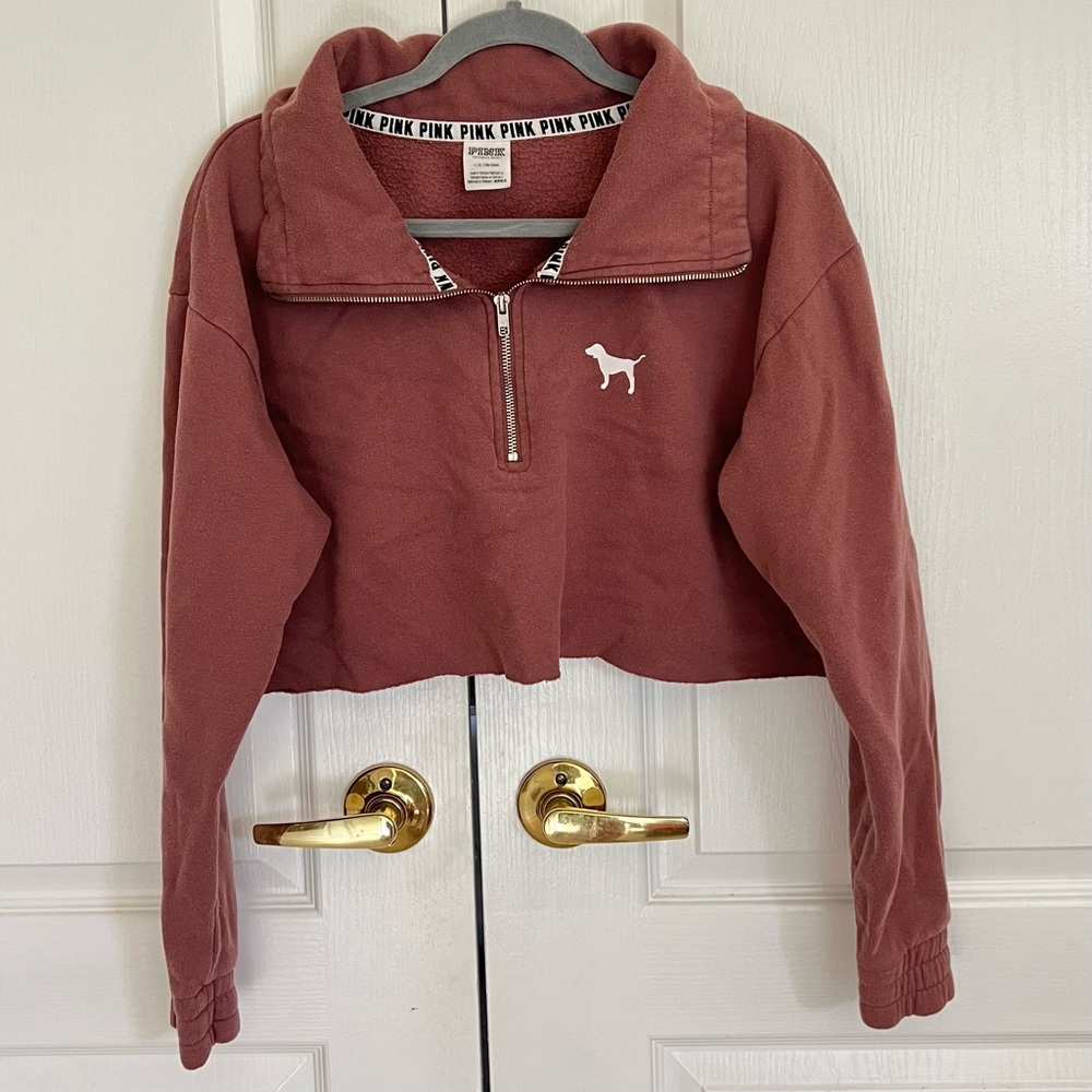 PINK cropped sweatshirt